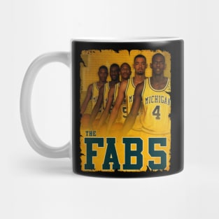 Fab Five - Vintage Design Of Basketball Mug